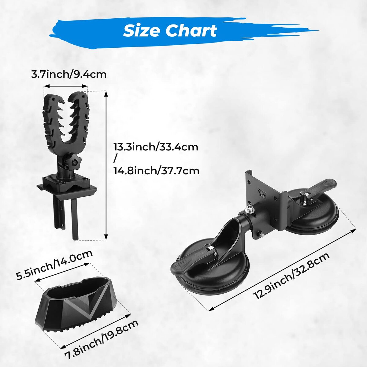 Kemimoto Gun Holder Rack for Glass Windshield