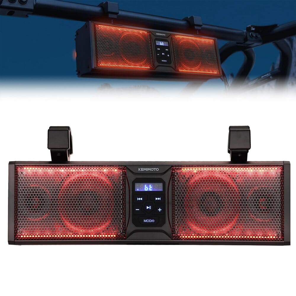 Kemimoto Universal 16" RGB Sound Bar 1.75''/2.25'' Roll Bar