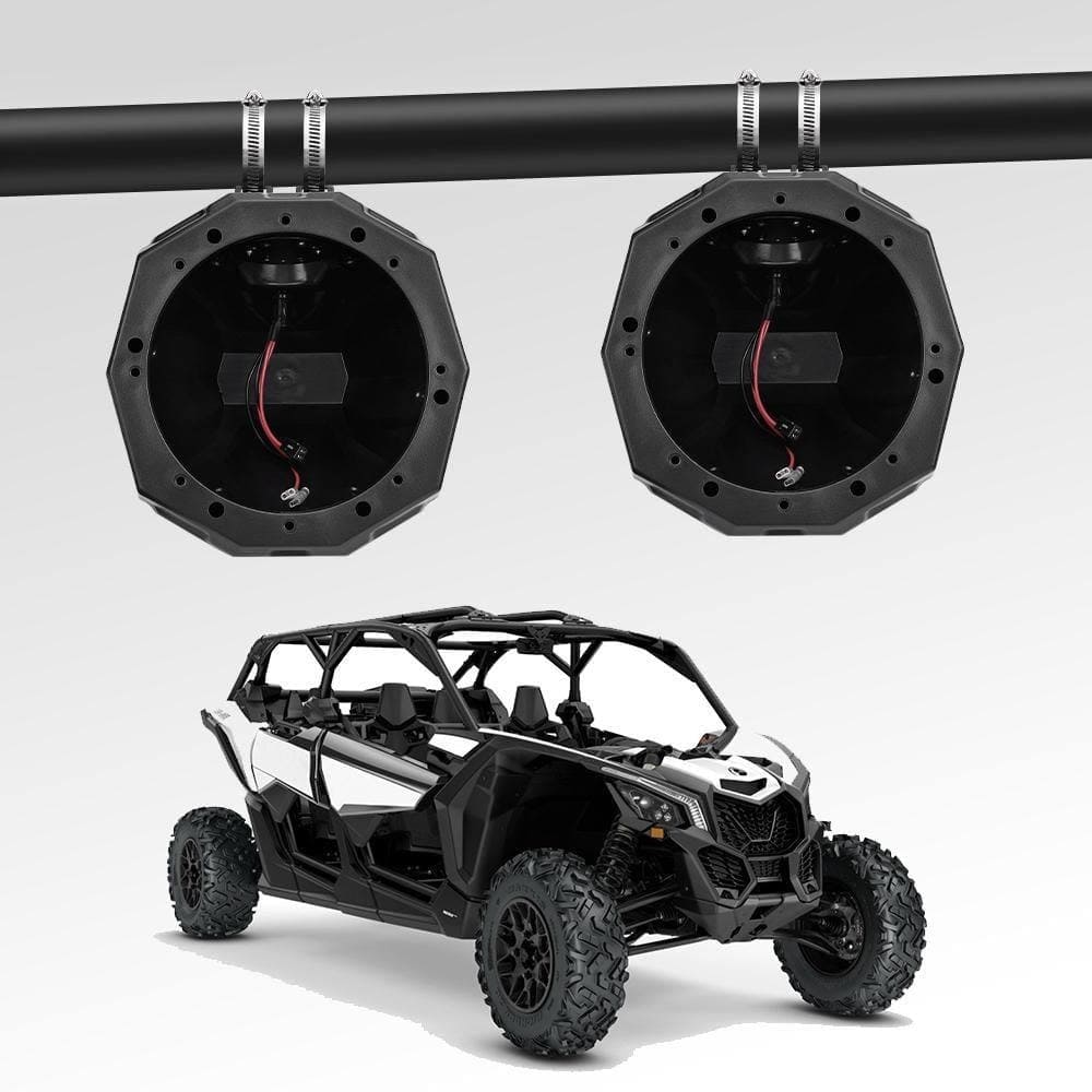 Kemimoto Universal 6.5" Speaker Cage Swivel Pods with 1.75" to 2" Mounting Clamps