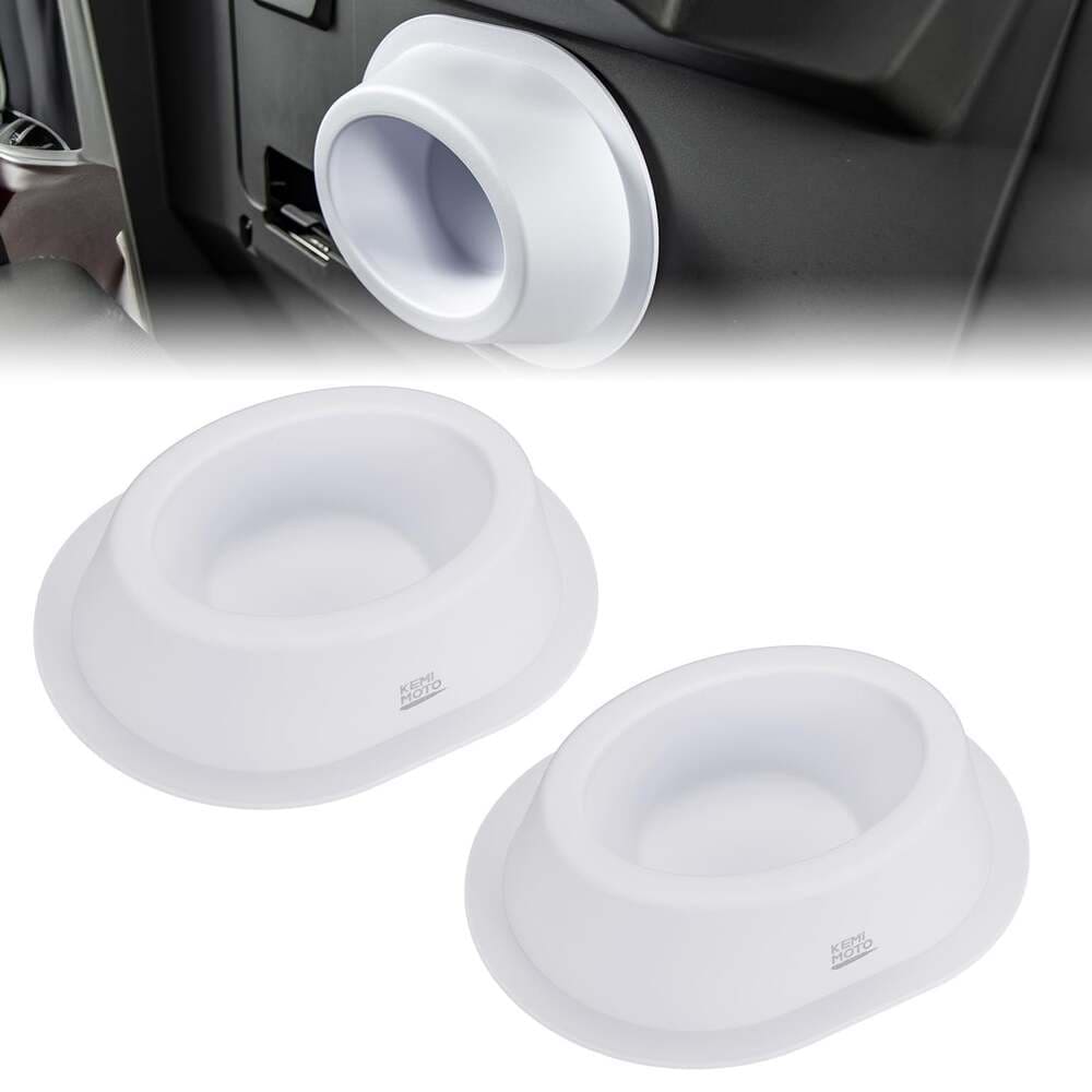 Kemimoto Universal Angeled Speaker Pods for 6x9 Speakers - White 2 Pcs