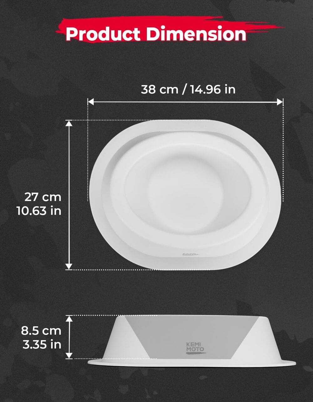 Kemimoto Universal Angeled Speaker Pods for 6x9 Speakers - White 2 Pcs