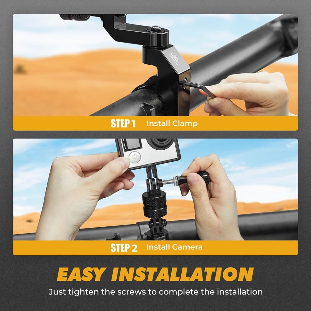 Kemimoto Universal GoPro Roll Bar Mount
