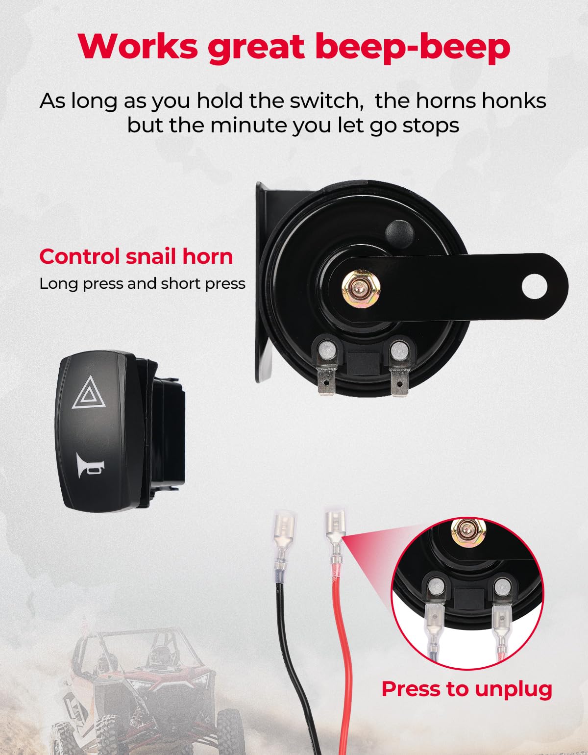 Kemimoto Universal Plug & Play Turn Signal Kit With Rocker Switch & 105D Horn