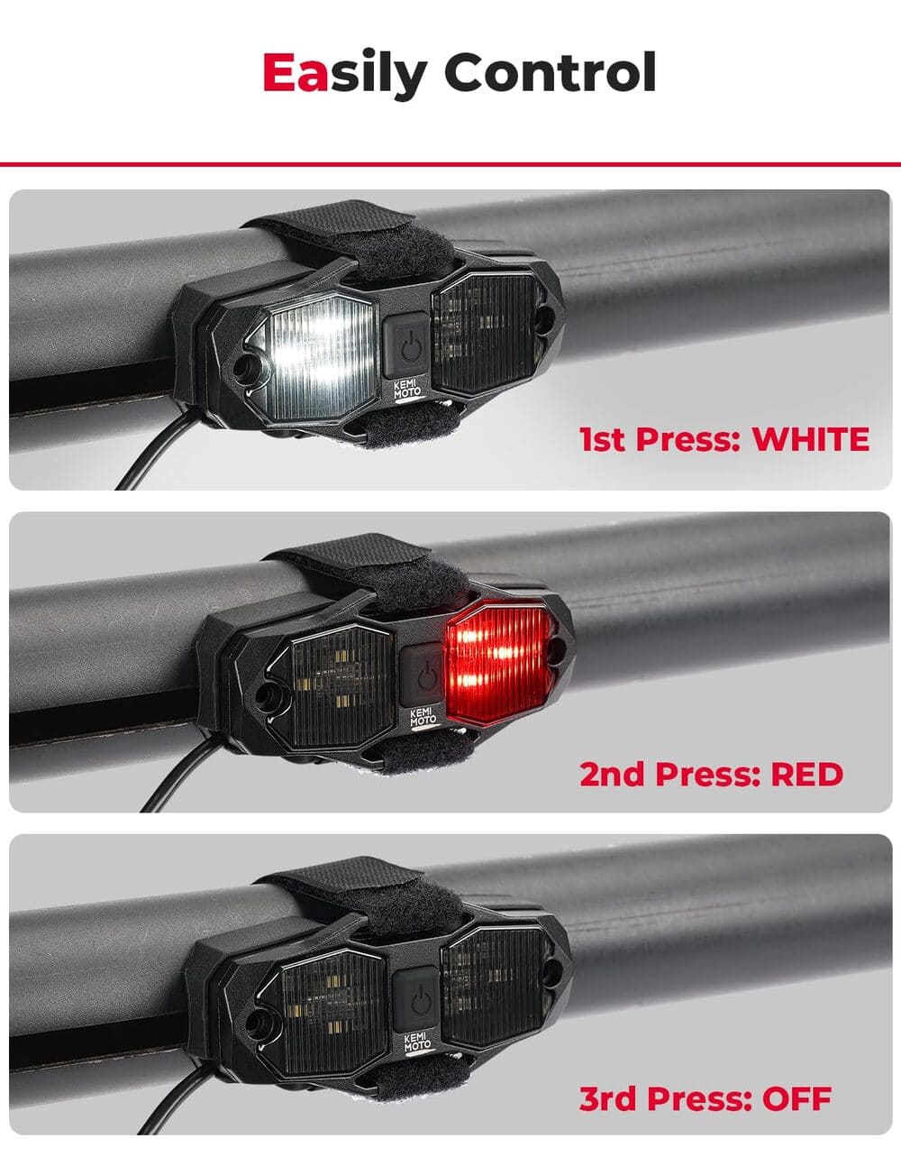 Kemimoto Universal Waterproof LED Light for Cab Roll Cage