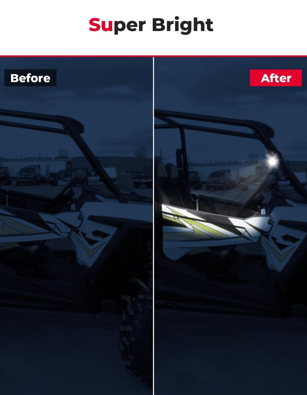 Kemimoto Universal Waterproof LED Light for Cab Roll Cage