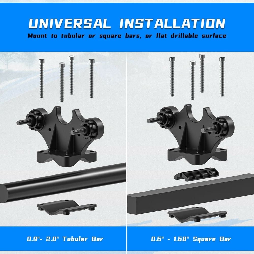 Kemimoto UTV/ATV Double U-bracket Mount Grip