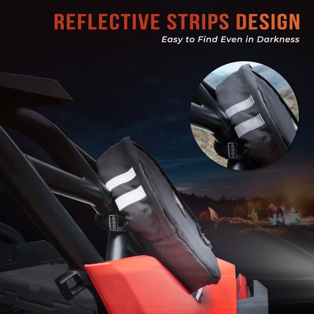 Kemimoto UTV Drive Belt Storage Bag with Reflective Strip