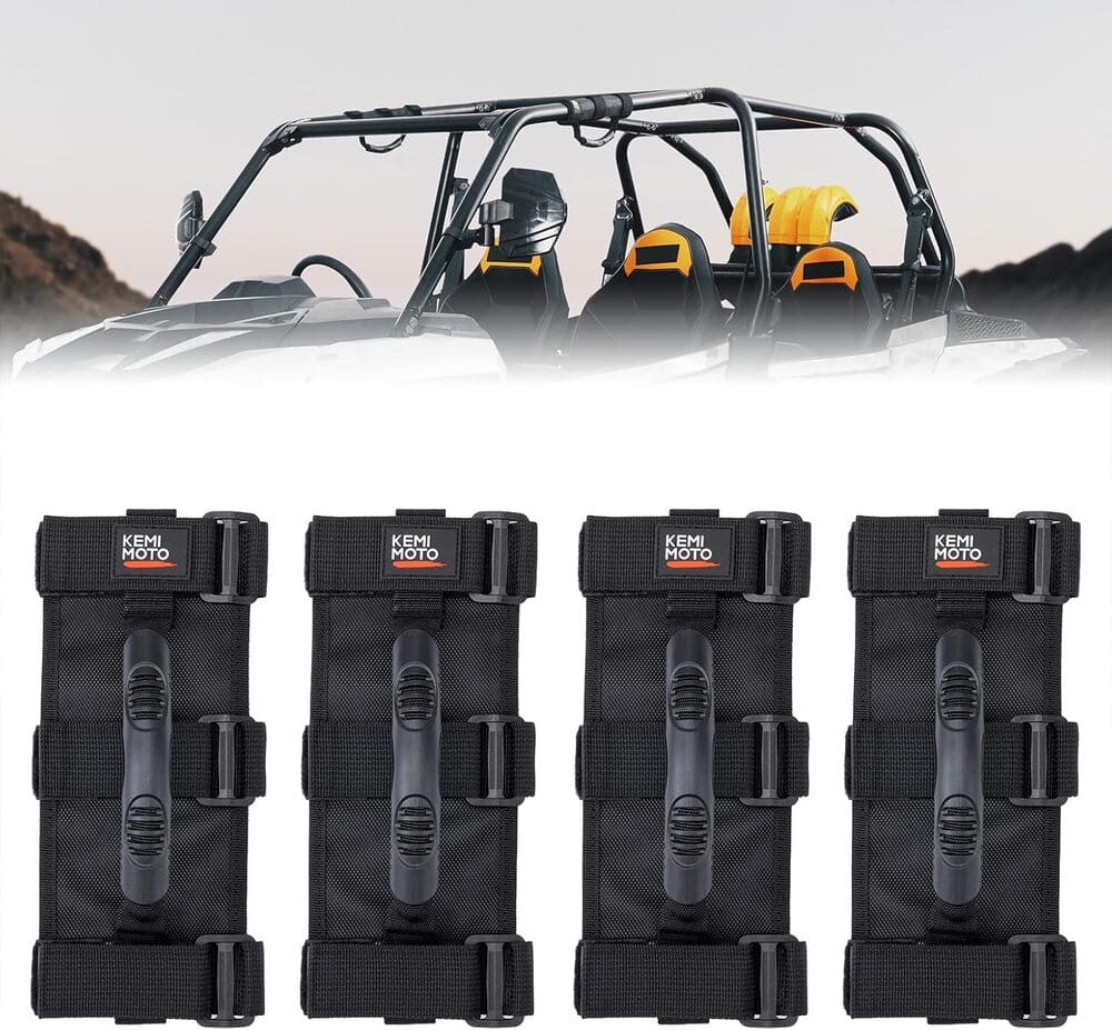 Kemimoto UTV Grab Handles 1.5"/2" Round Bar Cage - 4 Packs