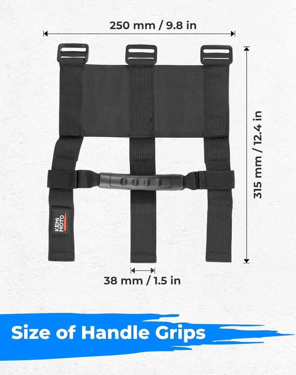 Kemimoto UTV Grab Handles 1.5"/2" Round Bar Cage - 4 Packs