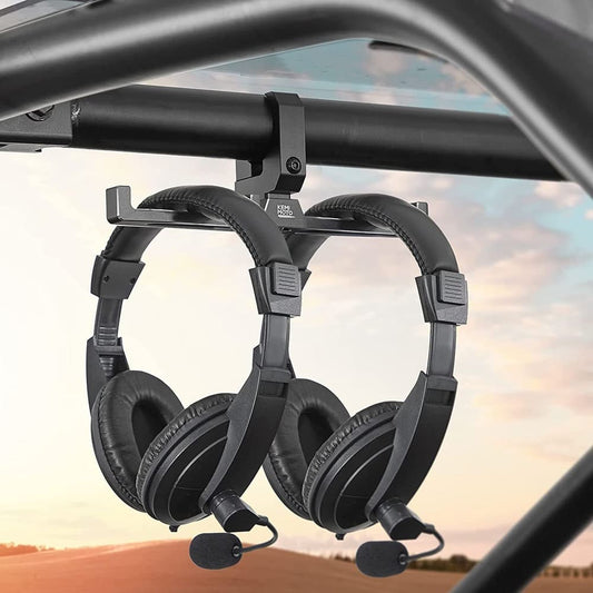 Kemimoto UTV Headset Hanger Helmet 1.5"/2" Roll Cage