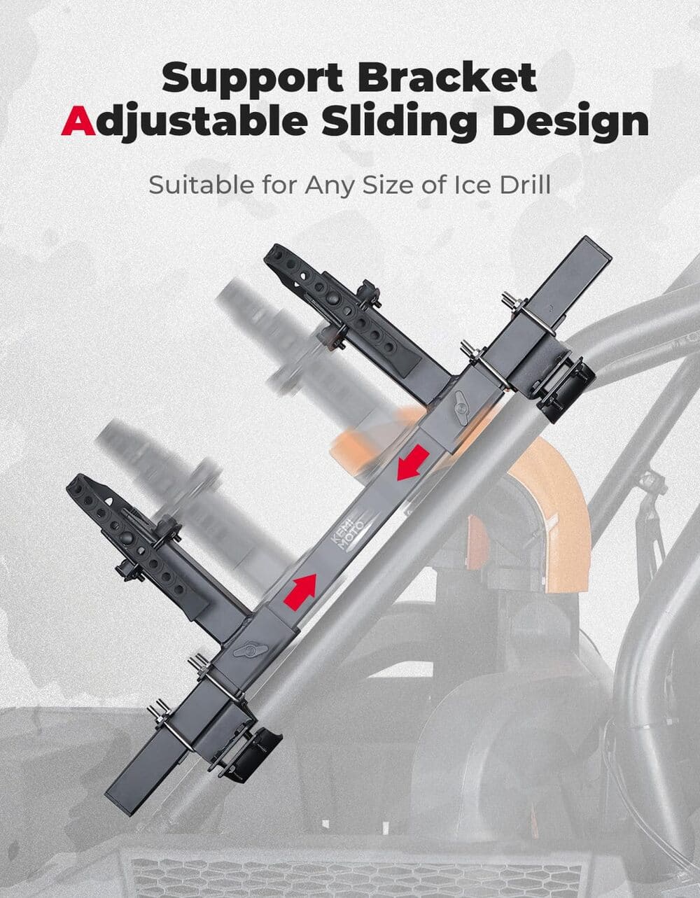 Kemimoto UTV Ice Auger Holder for 1.65''-2'' Roll Bar