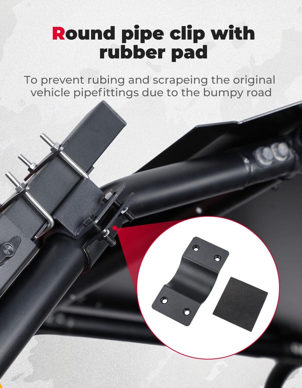 Kemimoto UTV Ice Auger Holder for 1.65''-2'' Roll Bar