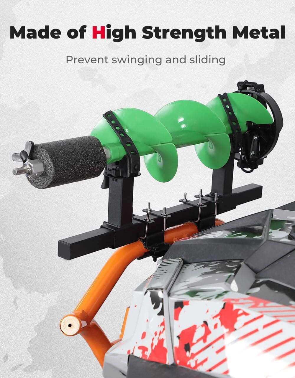 Kemimoto UTV Ice Auger Holder for 1.65''-2'' Roll Bar