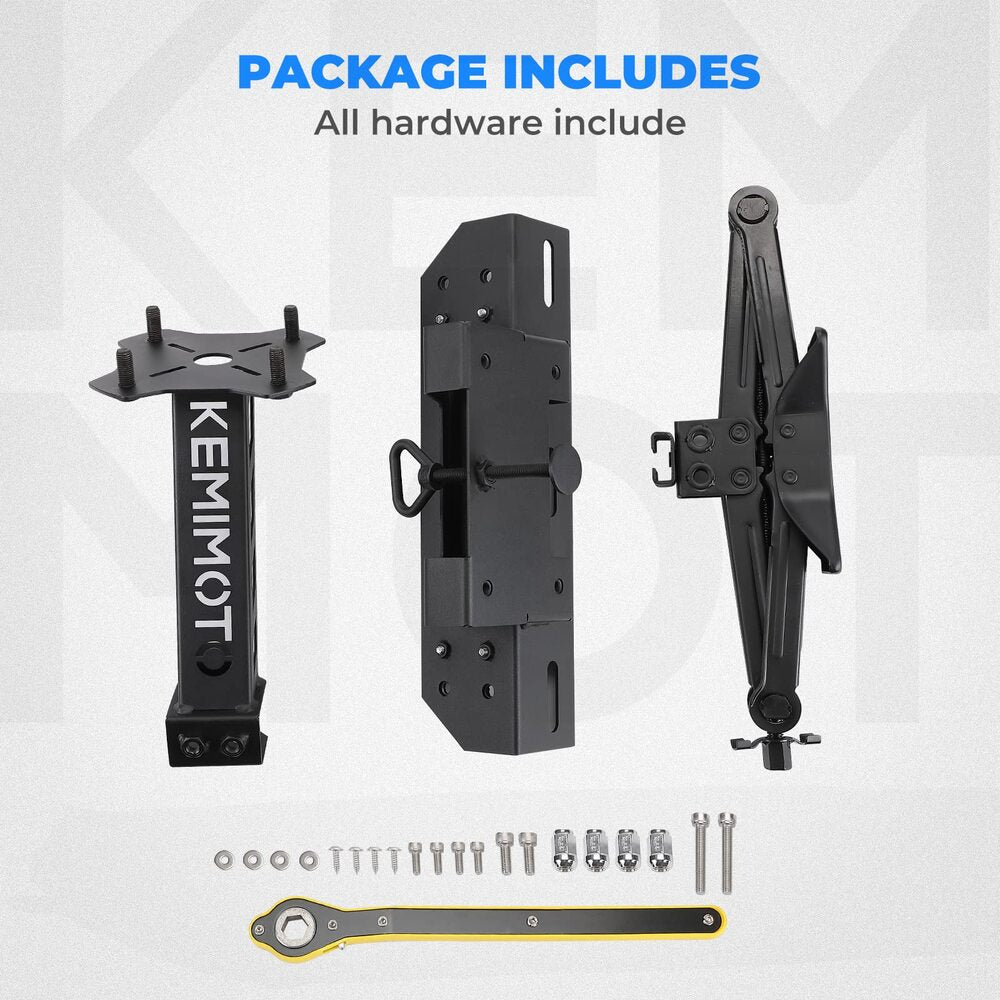 Kemimoto UTV Polaris Ranger/General Spare Tire Mount