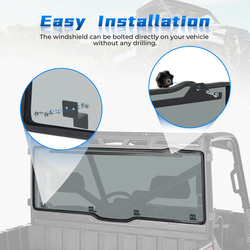Kemimoto Polaris Ranger UTV Tint Hard Roof Rear Windshield