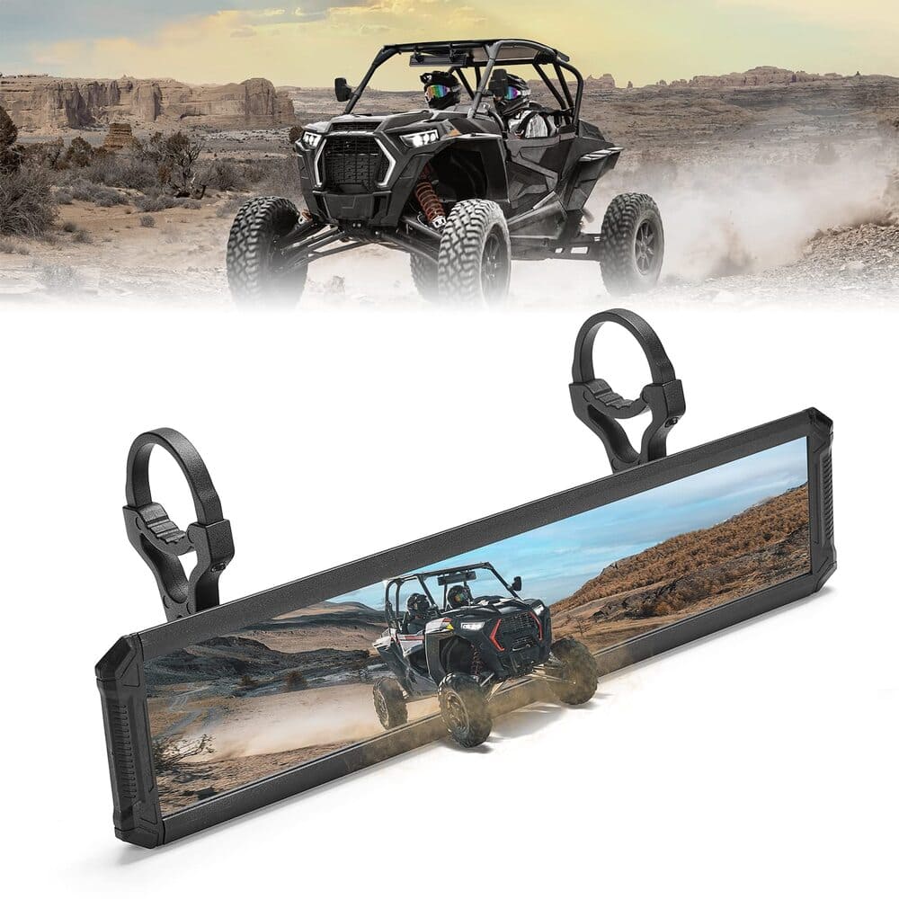 Kemimoto UTV Rear View Mirror with 1.65"-2" Sturdy Gear Clamp