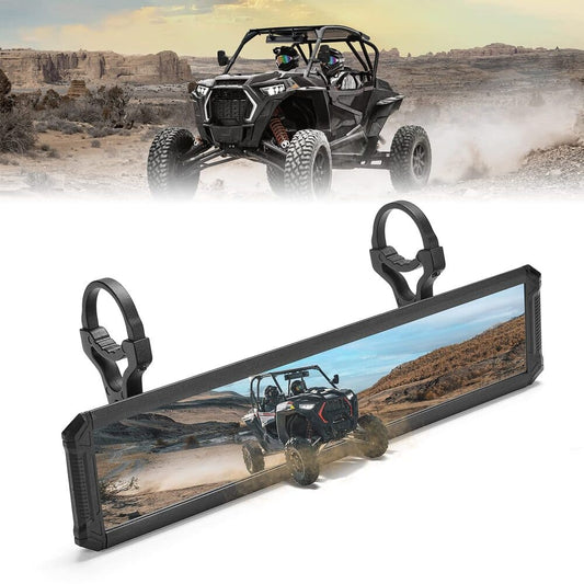Kemimoto UTV Rear View Mirror with 1.65"-2" Sturdy Gear Clamp