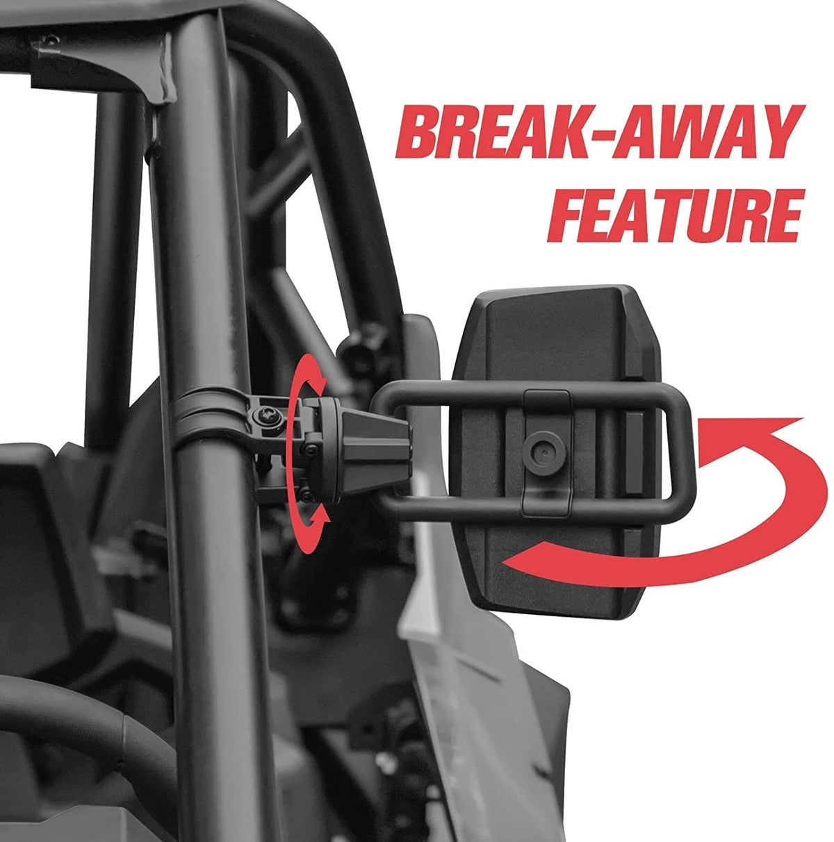 Kemimoto UTV Side View Mirrors 1.75"/2.0" Roll Bar