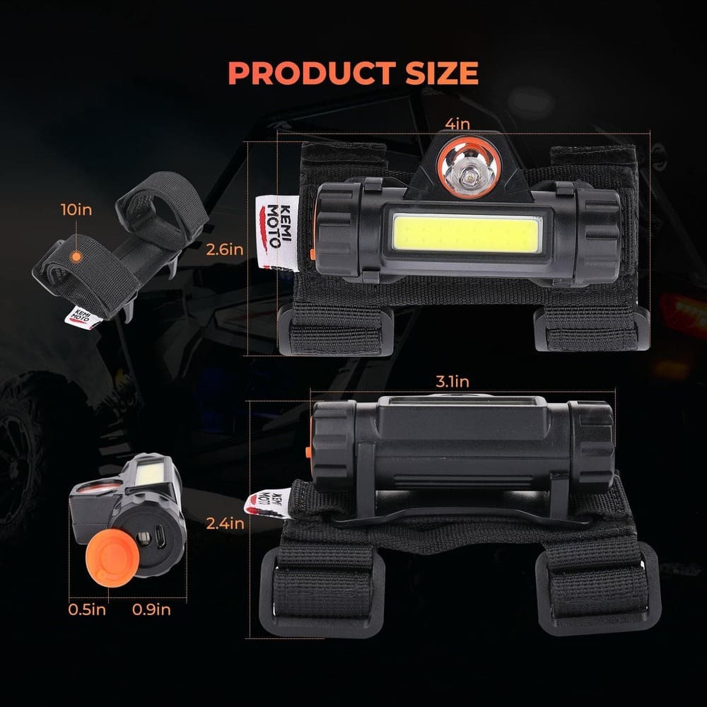 Kemimoto UTV Universal Interior Lights 1.25/2" Roll Bar