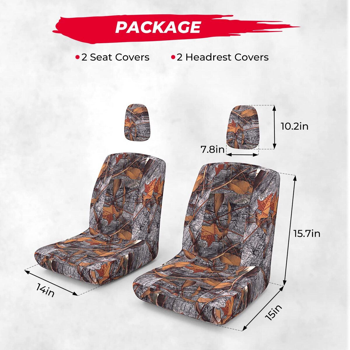 Kemimoto Yamaha Rhino 450/ 660/ 700 UTV Heavy Duty Camo Seat Covers