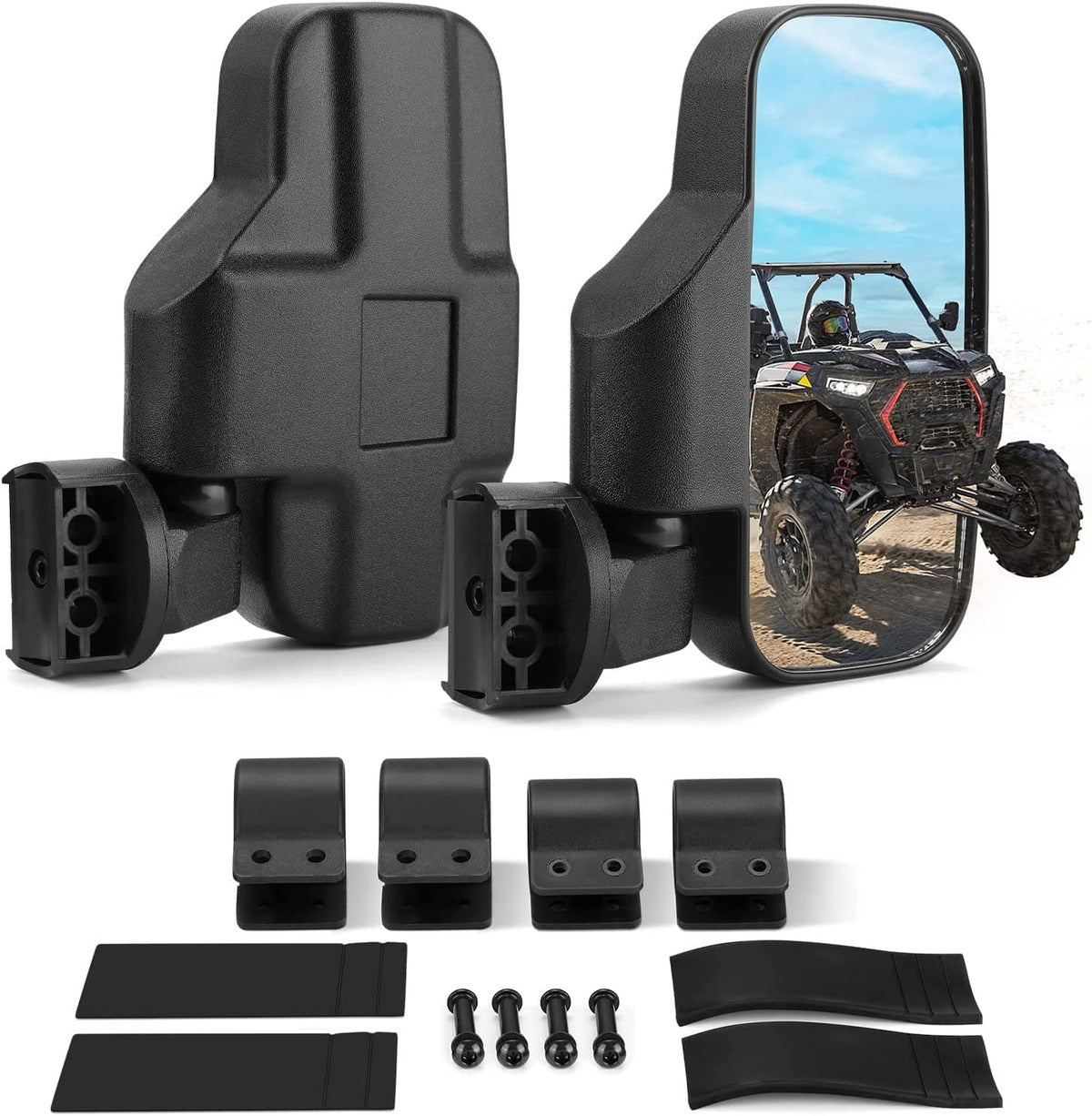 Kemimoto Yamaha Rhino UTV 1.75" / 2" Side View High Impact Convex Mirror