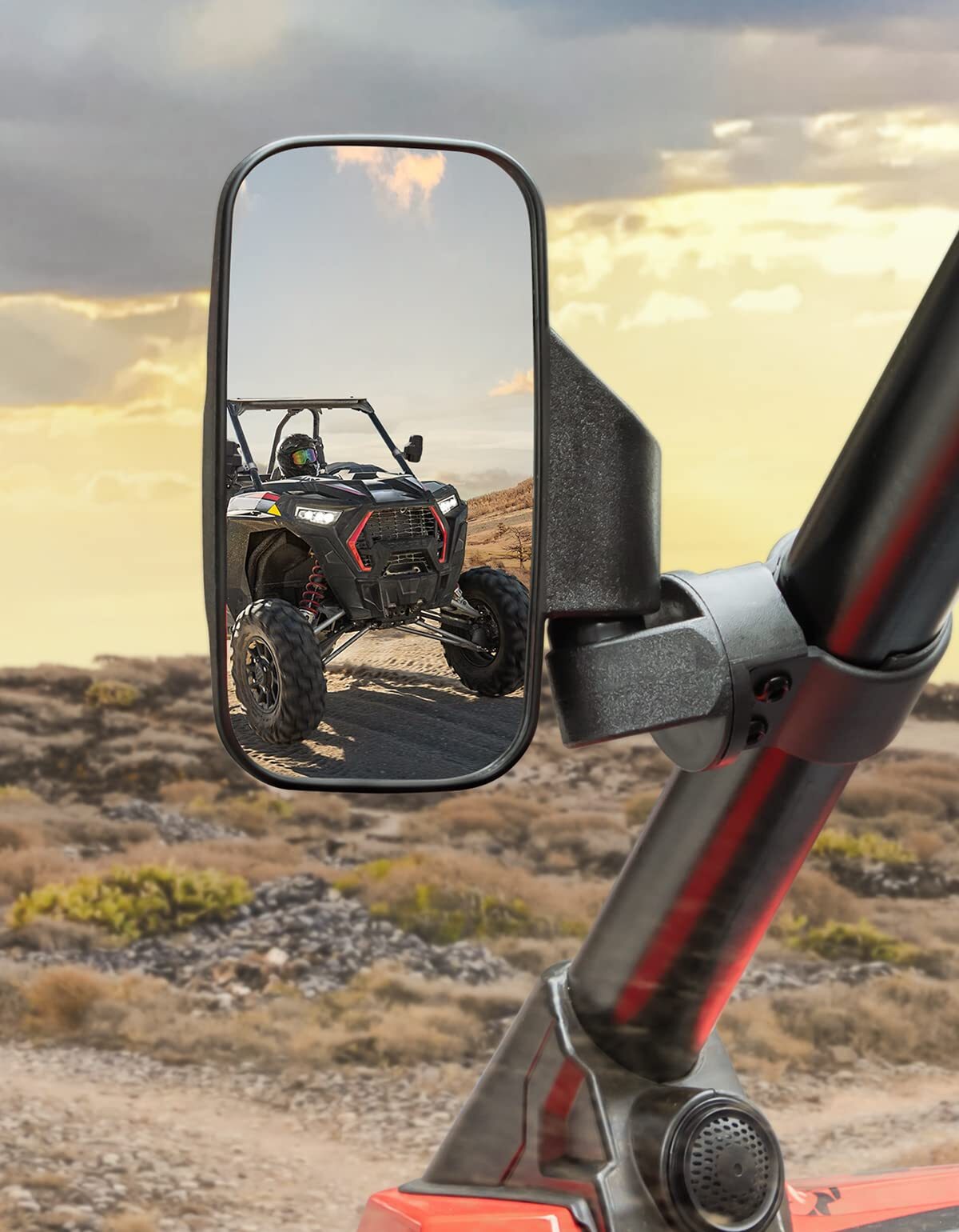 Kemimoto Yamaha Rhino UTV 1.75" / 2" Side View High Impact Convex Mirror