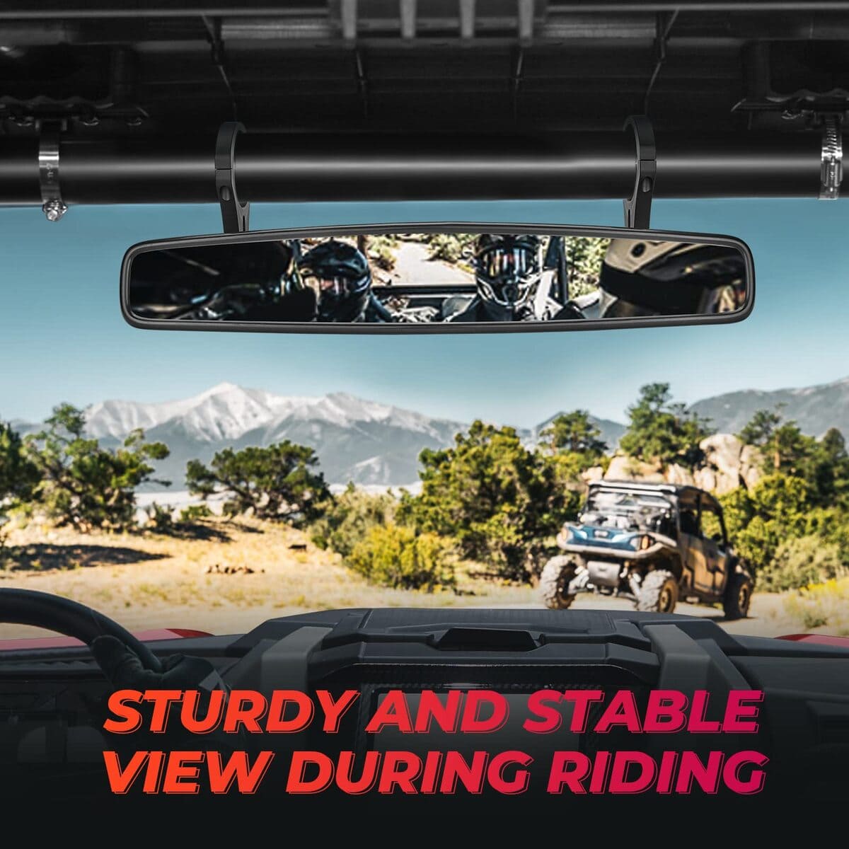 Kemimoto Yamaha Viking UTV Rear View Mirror with 2" Clamps