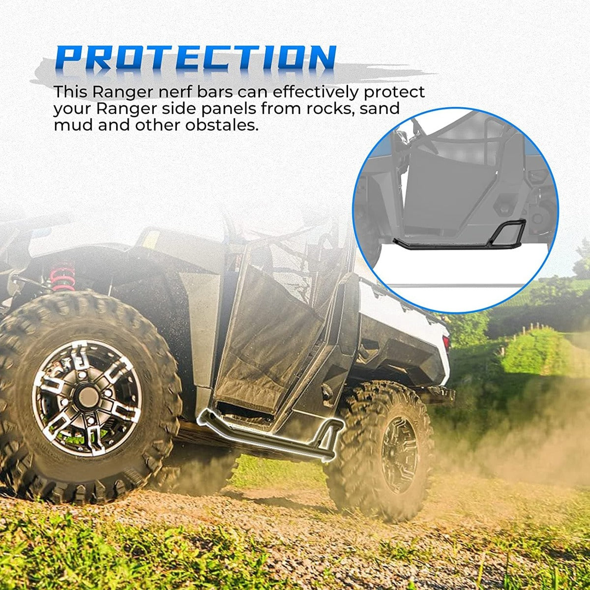 Kemimto '18-'24 Polaris Ranger XP 1000 Nerf Bars