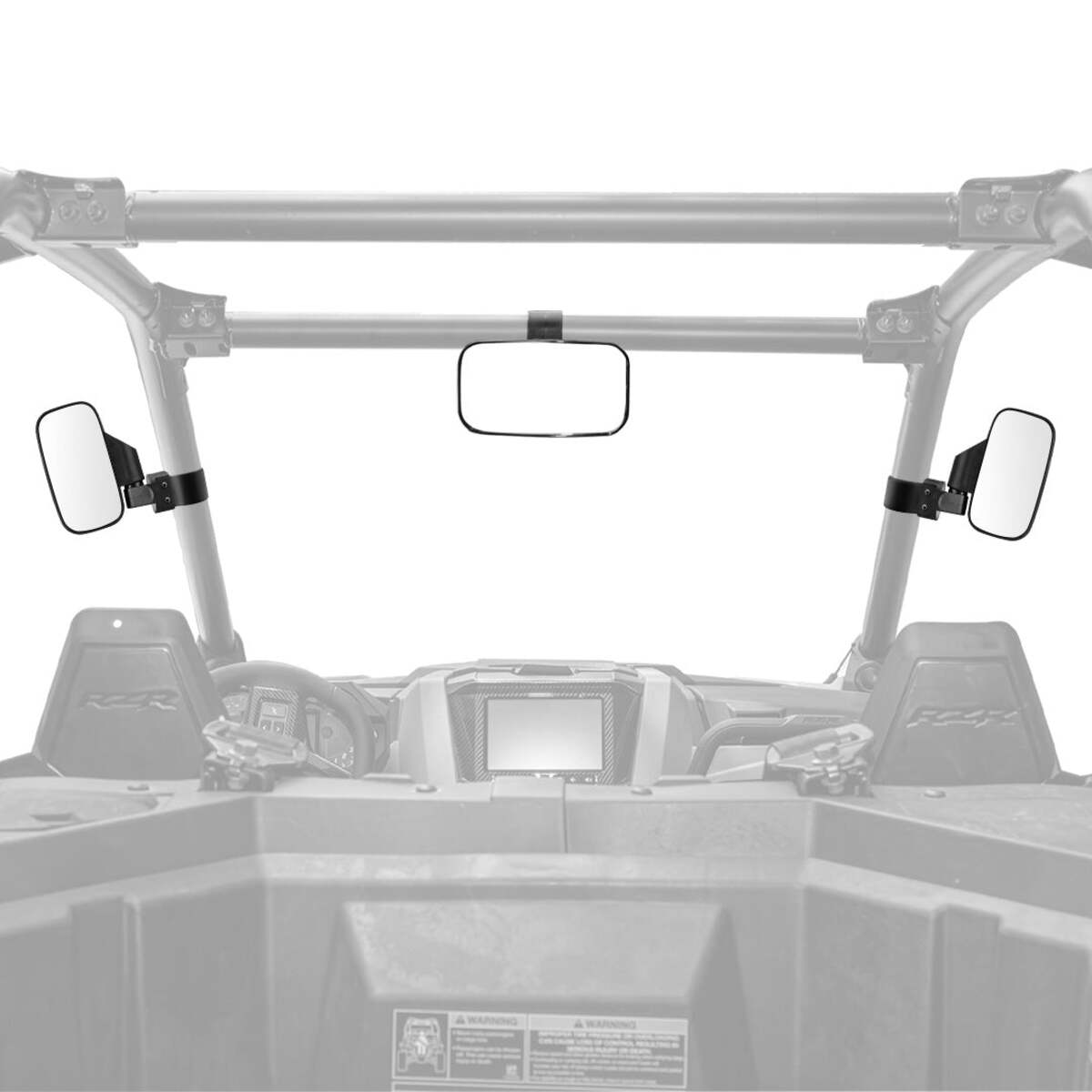 Kemiomoto Yamaha Rhino UTV Side Mirrors & Center Mirror