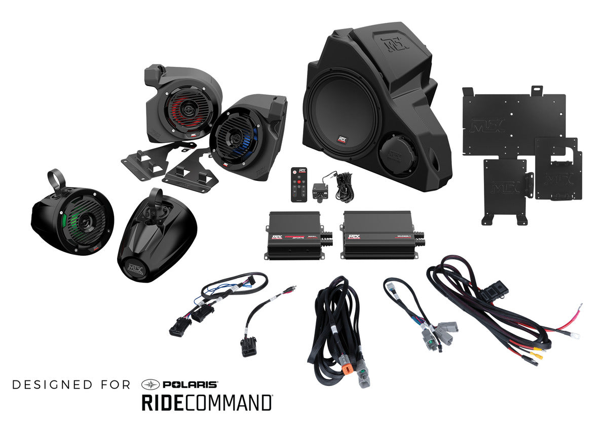 MTX Audio '14+ Polaris RZR Ride Command 5-Speaker Audio System