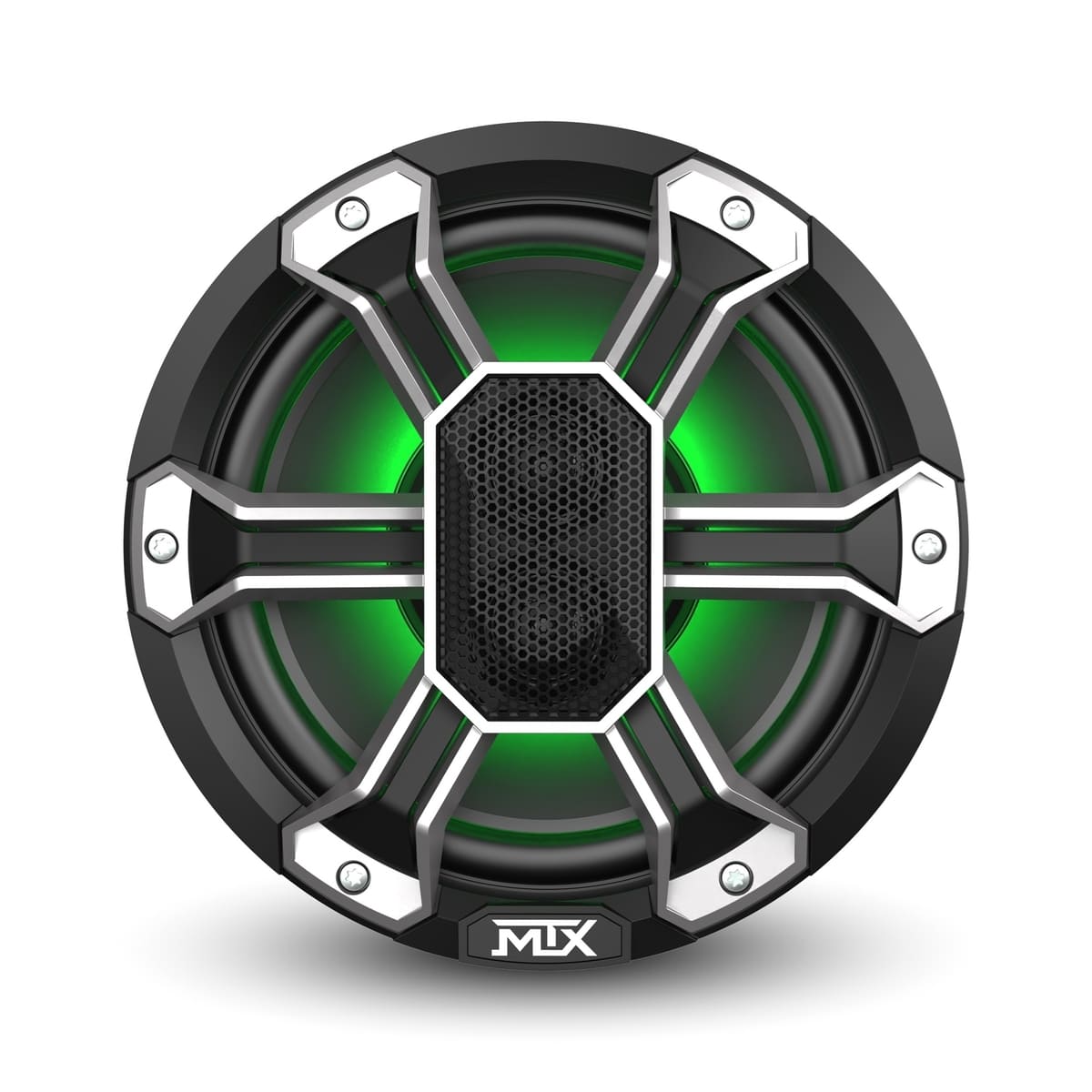 MTX Audio PS8C 8” 150-Watt RMS 4Ω Coaxial Speaker Pair IP-67 Rated with RGB Lighting and Customizable Grille