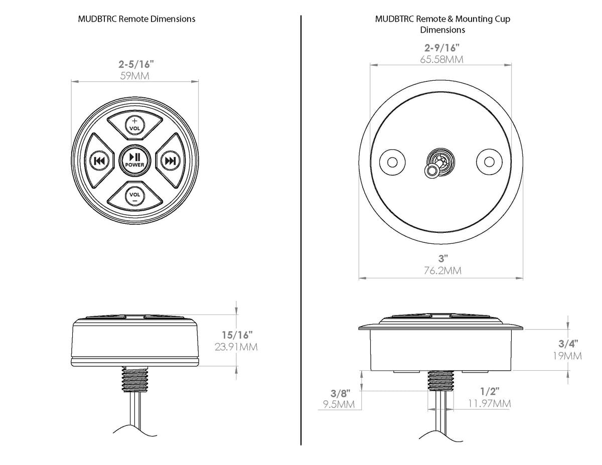 MTX Audio Universal Bluetooth Receiver & Remote Control
