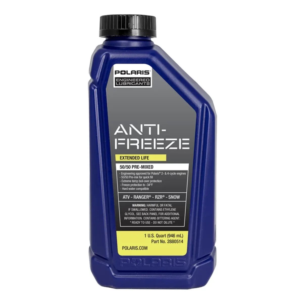 Polaris 50/50 Premix Extended Life Antifreeze Snowmobiles & ORV Aluminum Cooling Systems