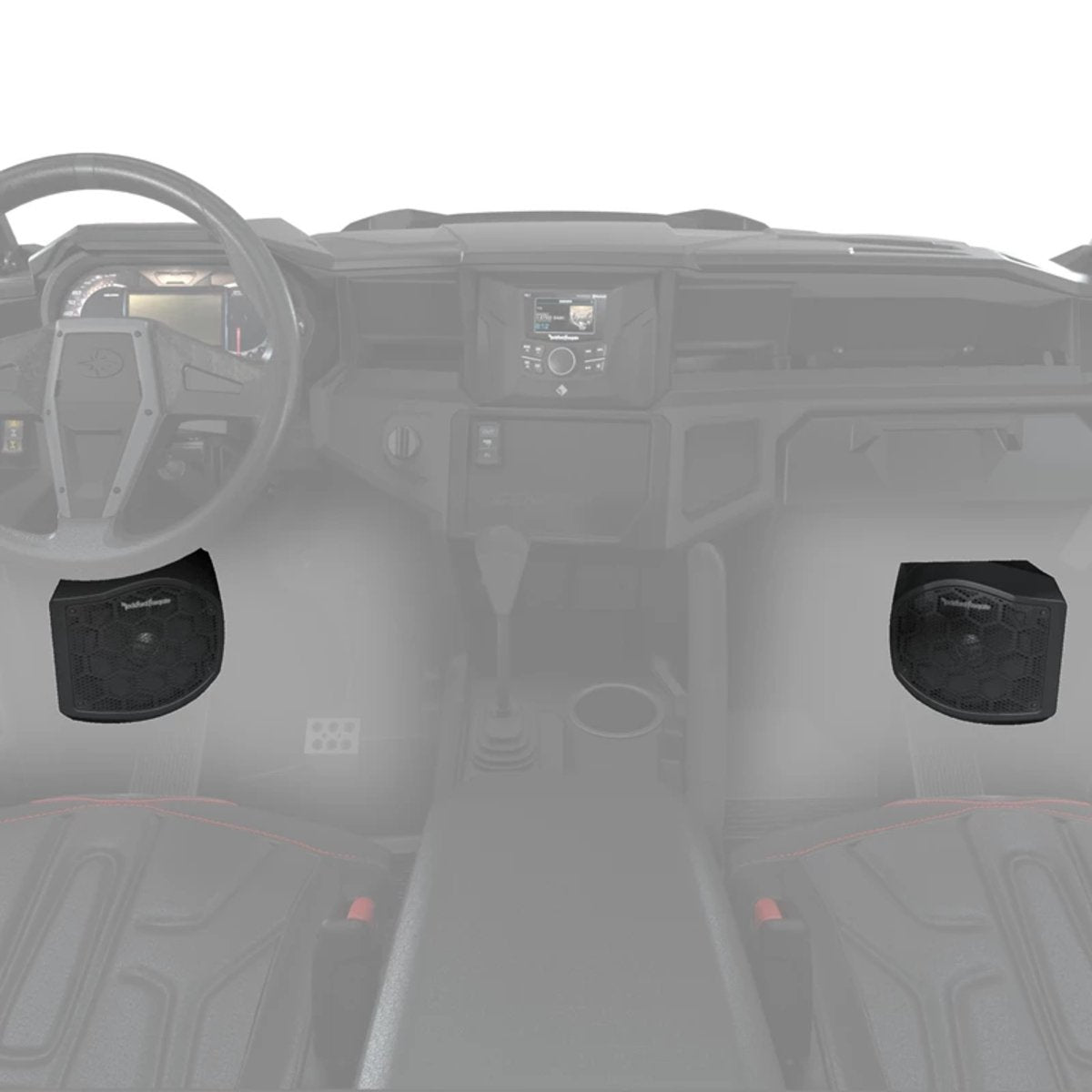 Polaris General Ride Command Audio Kit + Rear Speakers by Rockford Fosgate - Stage 2