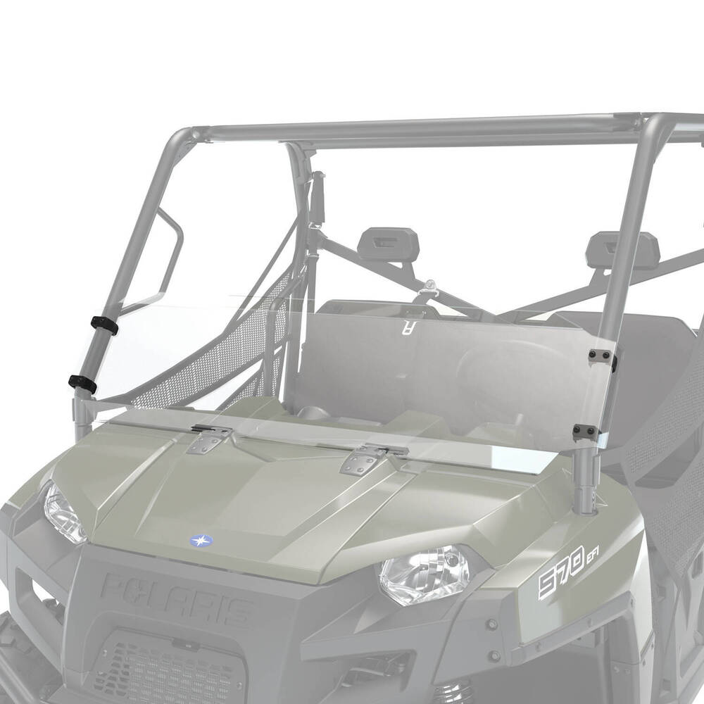 Polaris Ranger 570/800 Lock & Ride Half Windshield - Poly