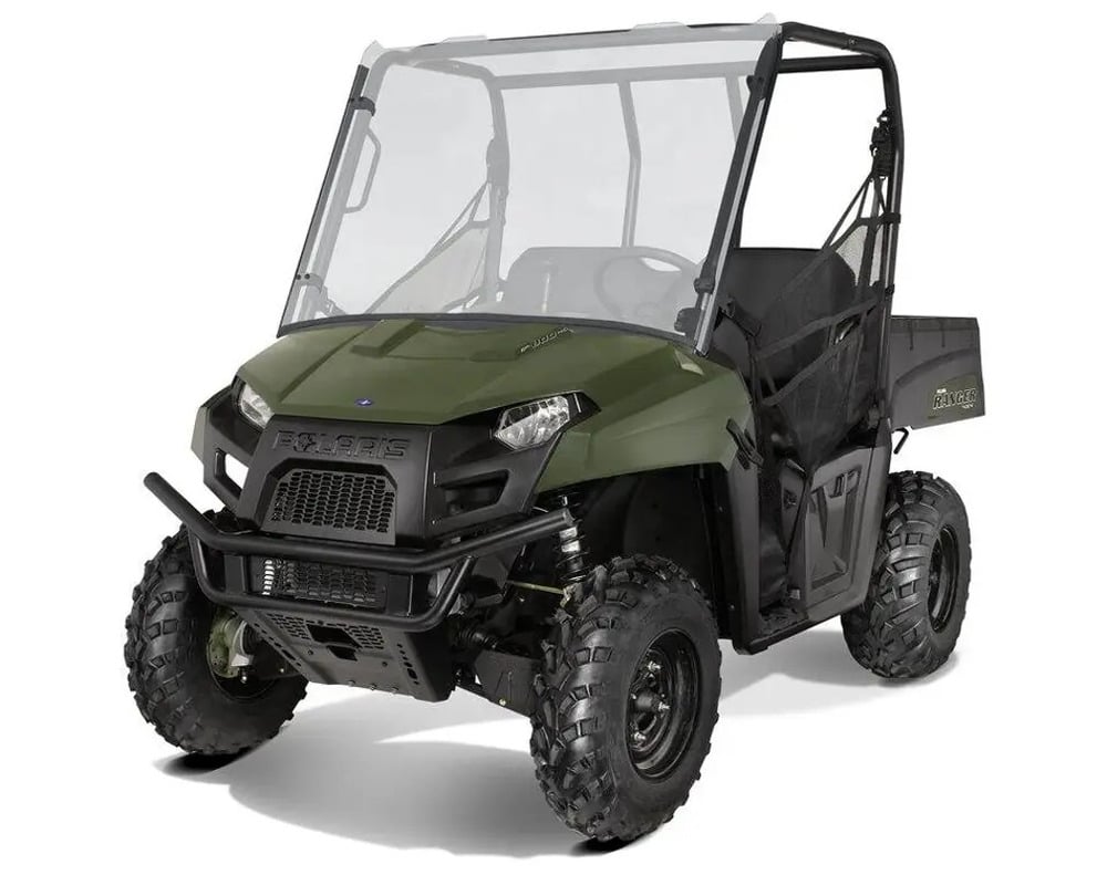 Polaris Ranger Mid-Size Lock & Ride Full Windshield - Hard Coat Poly