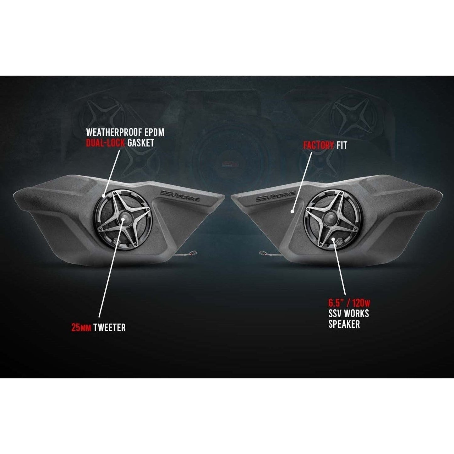 Polaris RZR Pro / Turbo R A-Spec 3 Speaker Plug-&-Play System