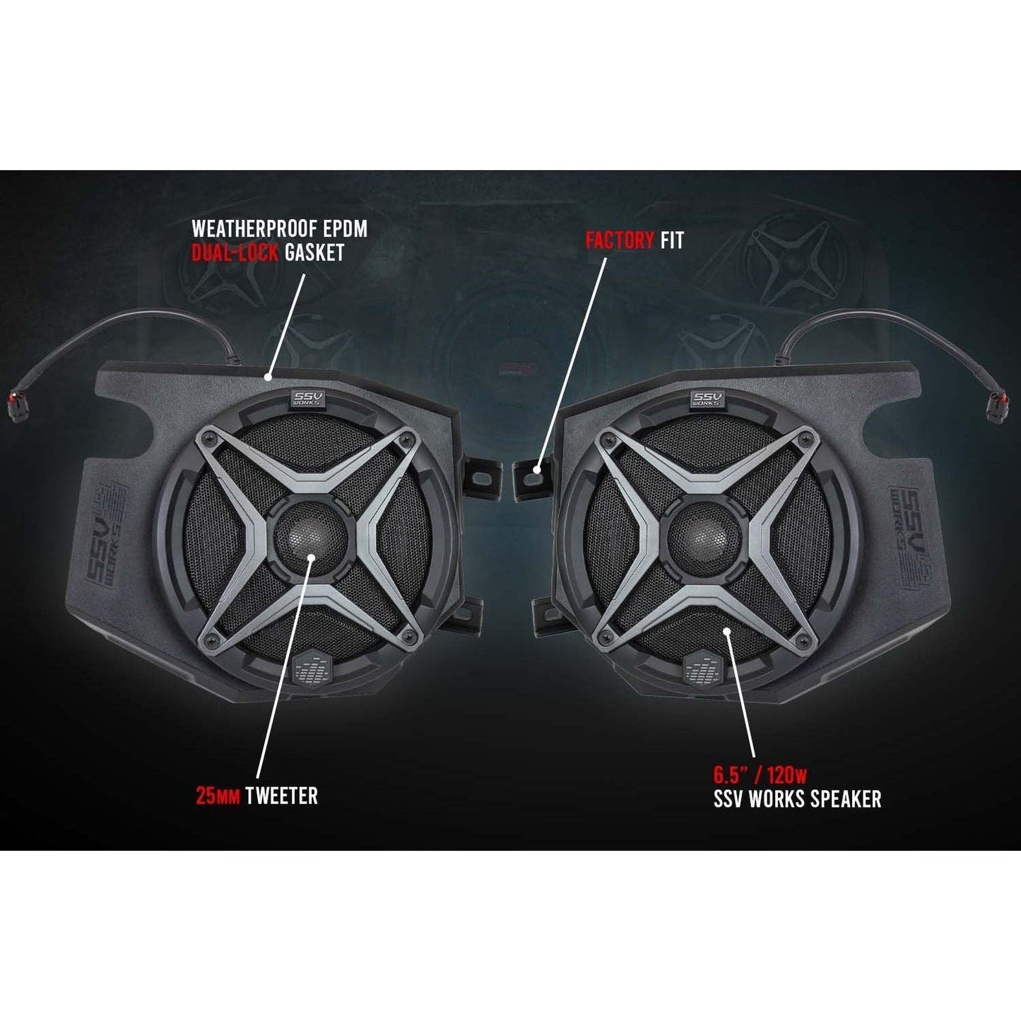 Polaris RZR Ride Command A-Spec 5 Speaker Plug-&-Play System