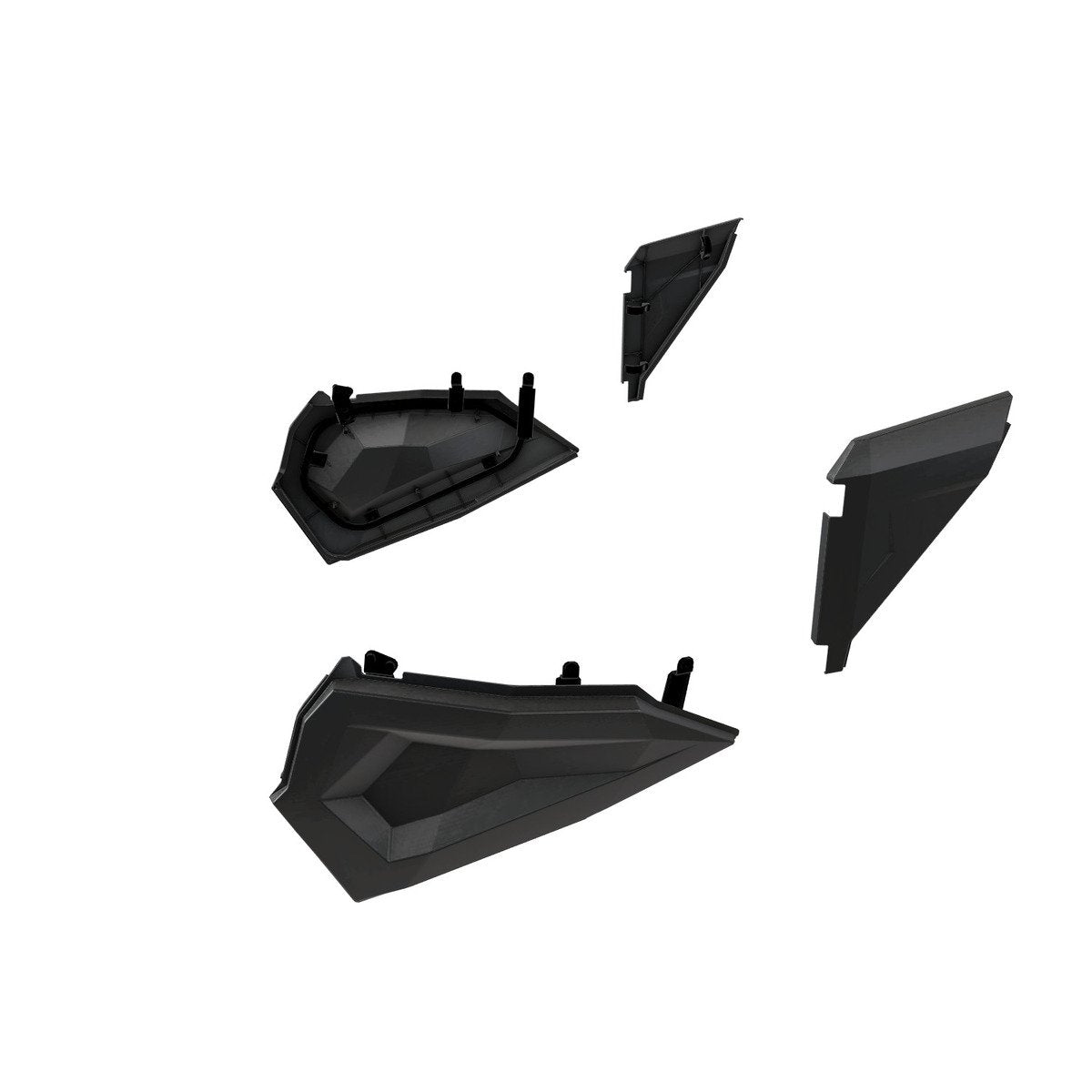 Polaris RZR XP 1000 Lower Half Door Inserts in Black - Two Count