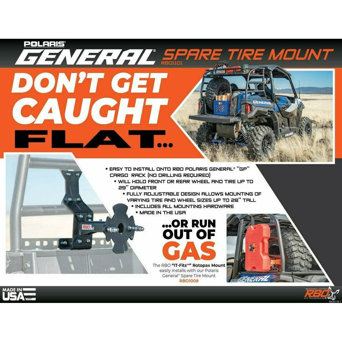 Polaris General Spare Tire Mount