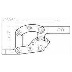 2" Black Anodized Hitch Receiver 10" Drop 12K