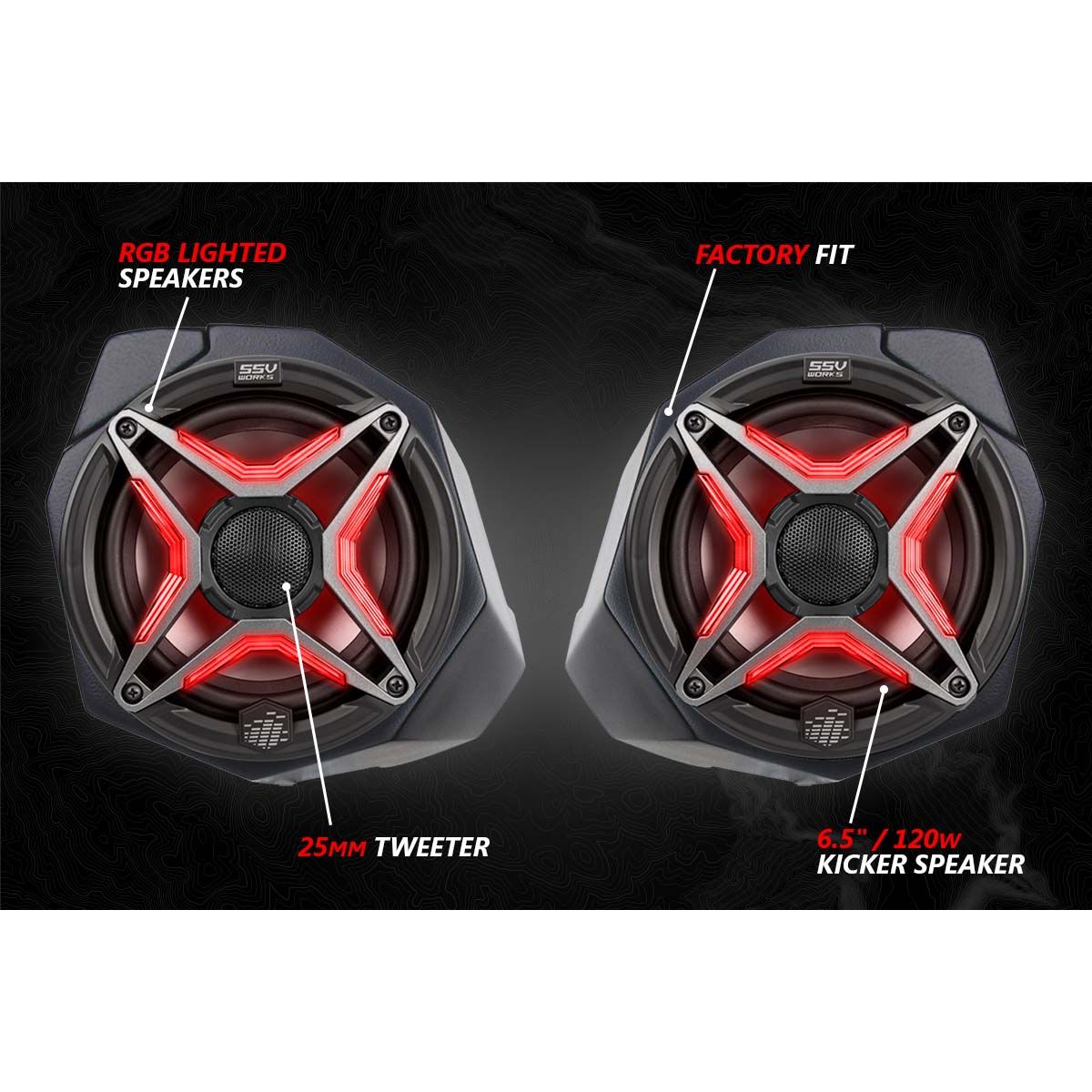 Can Am X3 Lighted 5-Speaker System with Head Unit