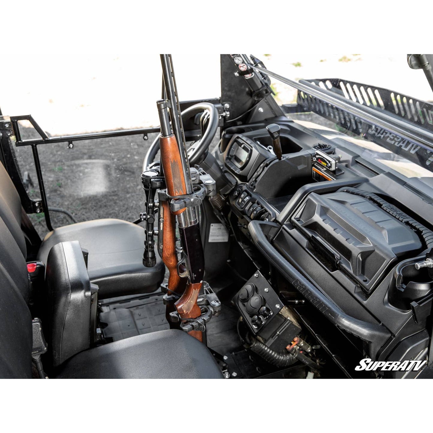 Can Am Defender Floor Mounted Gun Holder