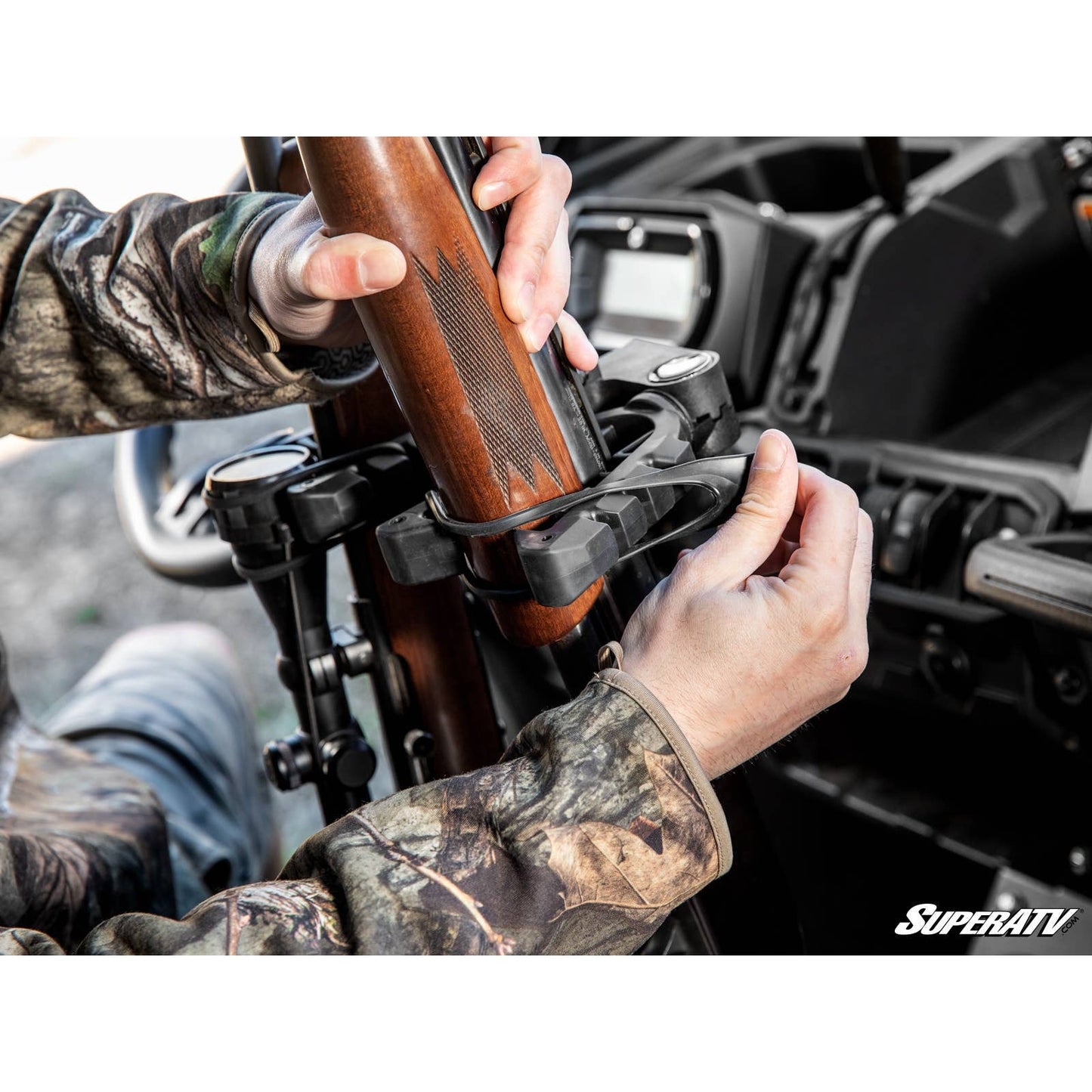 Can Am Defender Floor Mounted Gun Holder