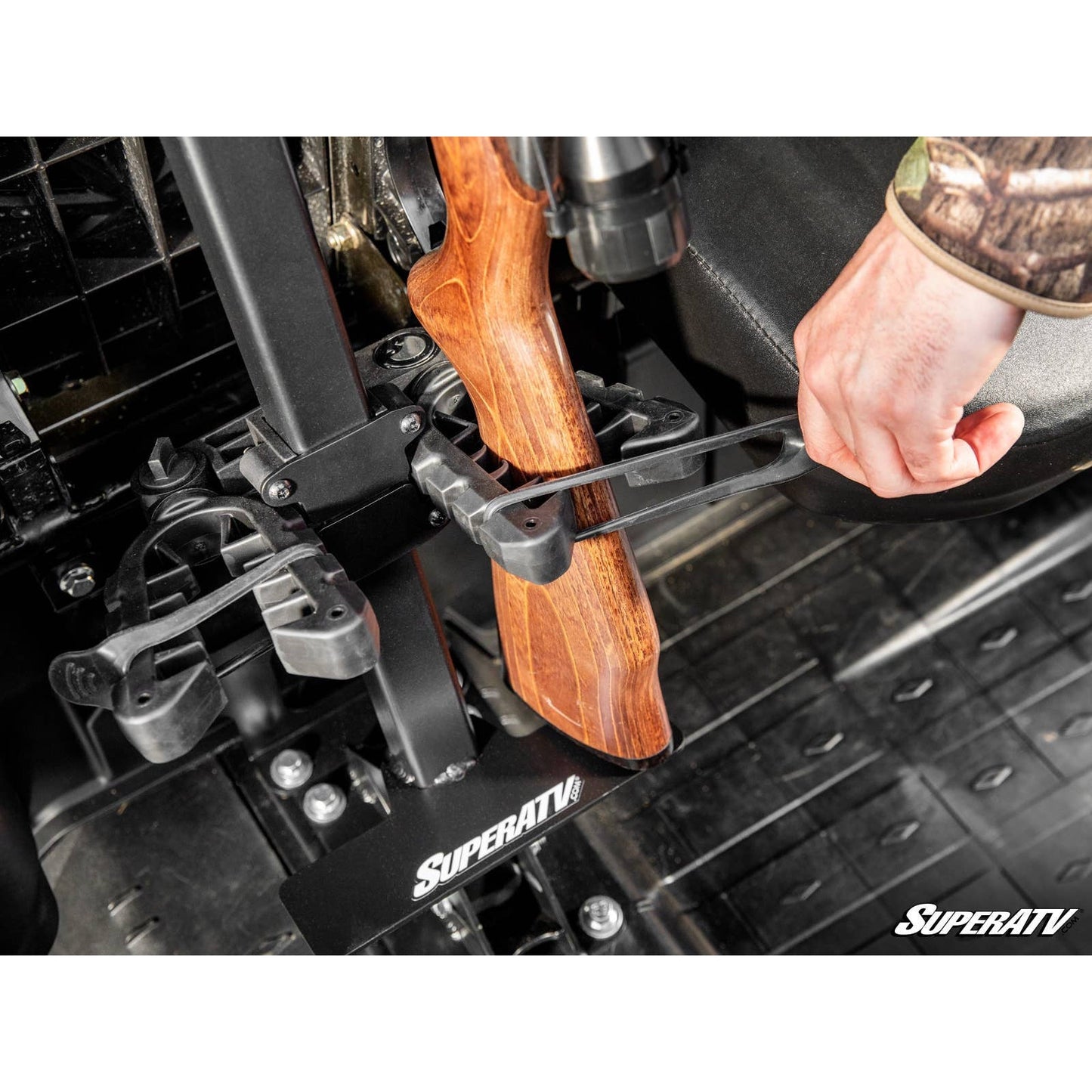 Can Am Defender Floor Mounted Gun Holder