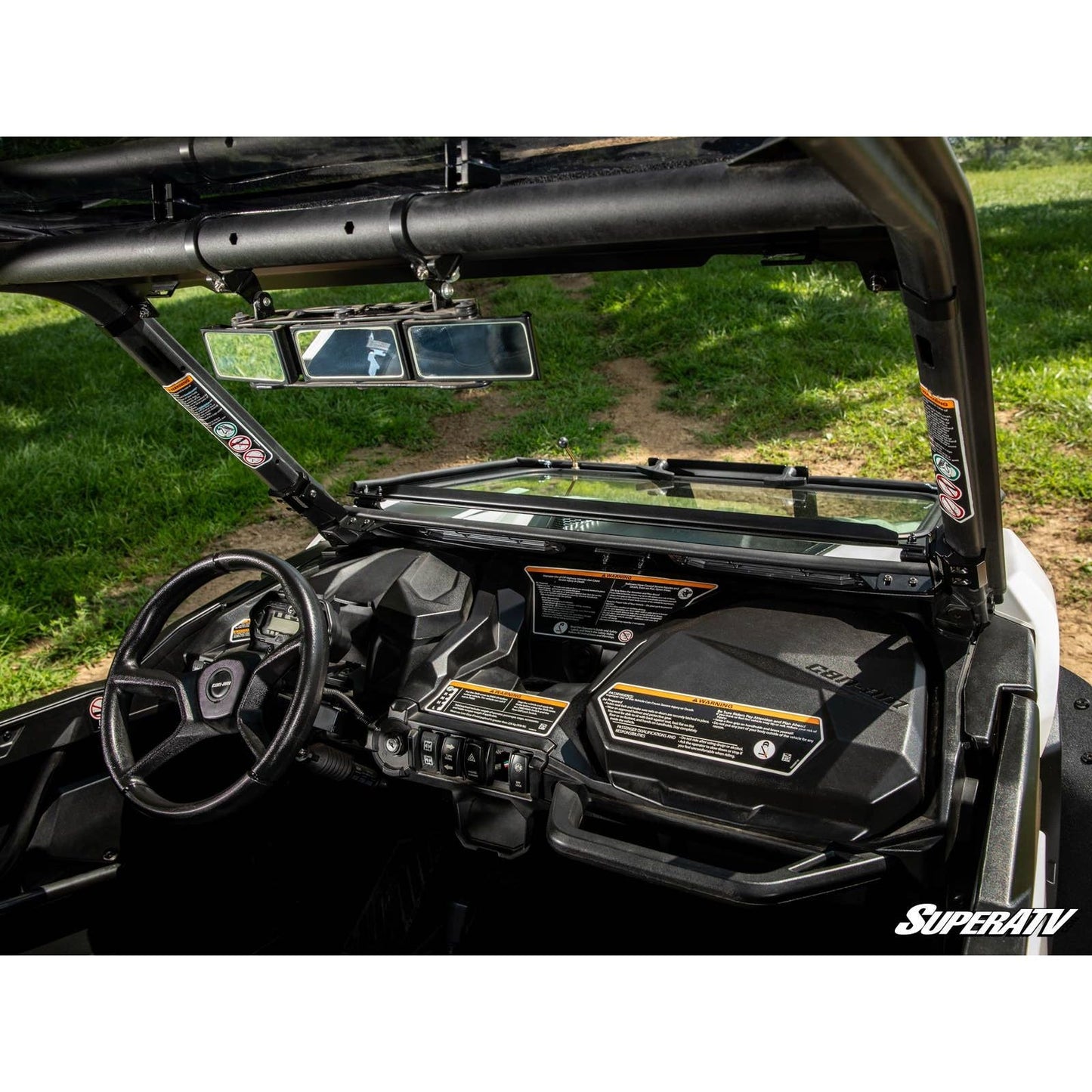 Can Am Commander Flip Down Glass Windshield