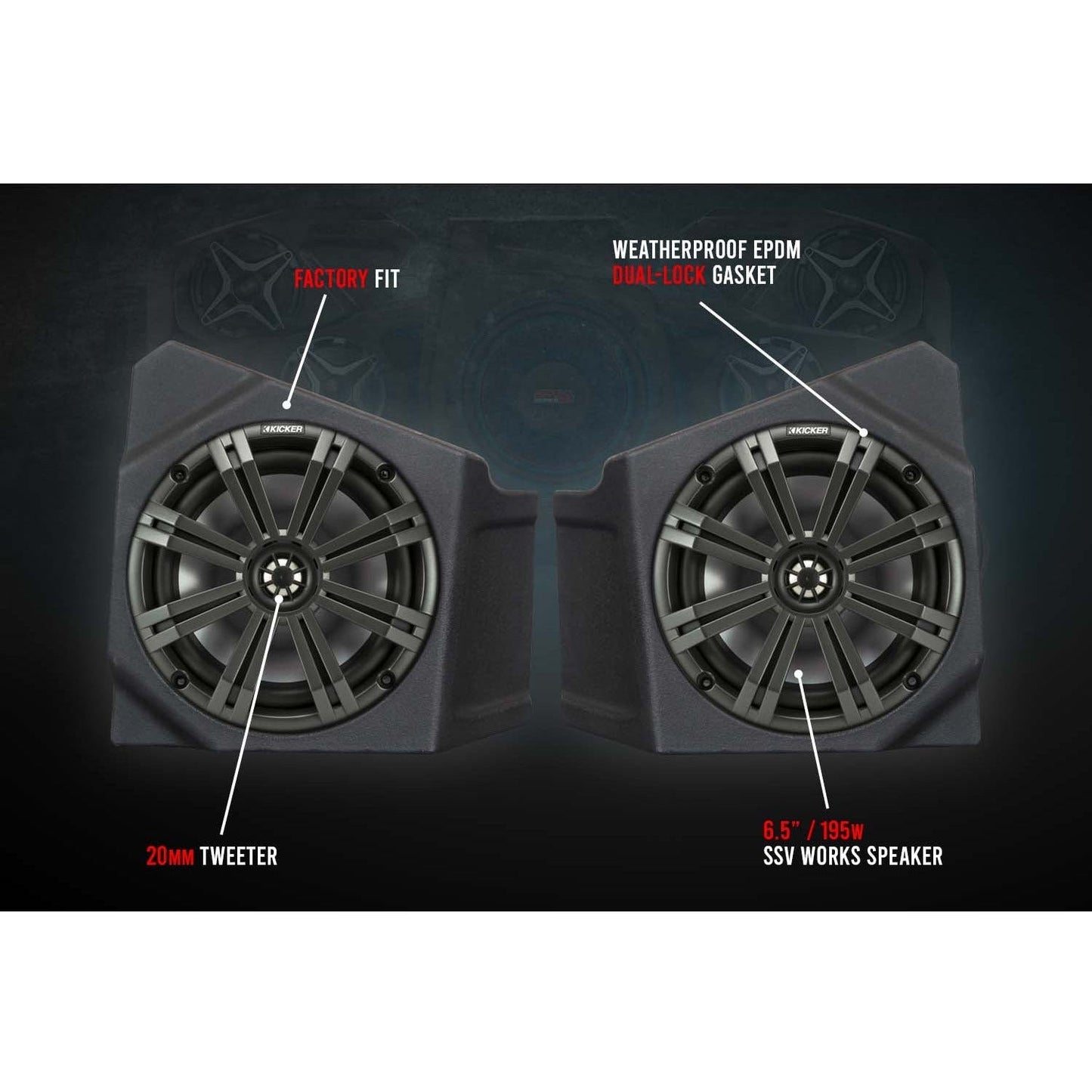 Kawasaki KRX 5-Speaker Audio System