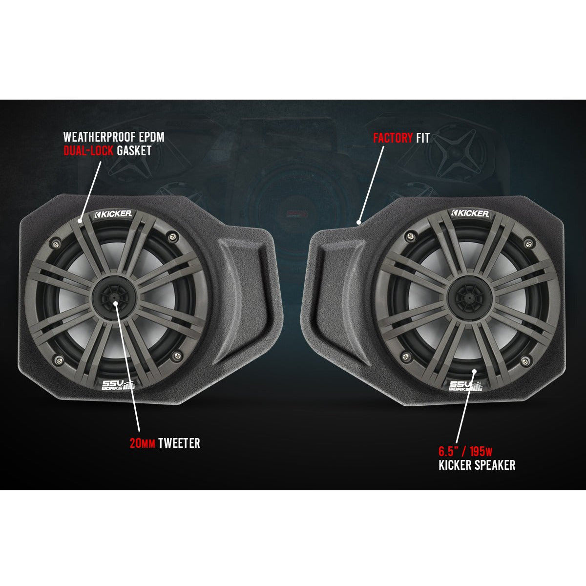 Polaris Ranger XP 1000 Front Speaker Pods