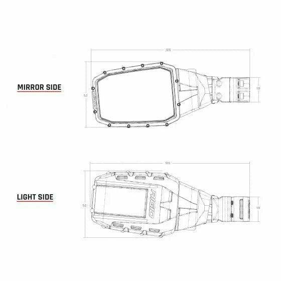 Reflect Side Mirrors with Integrated LED (Pair)