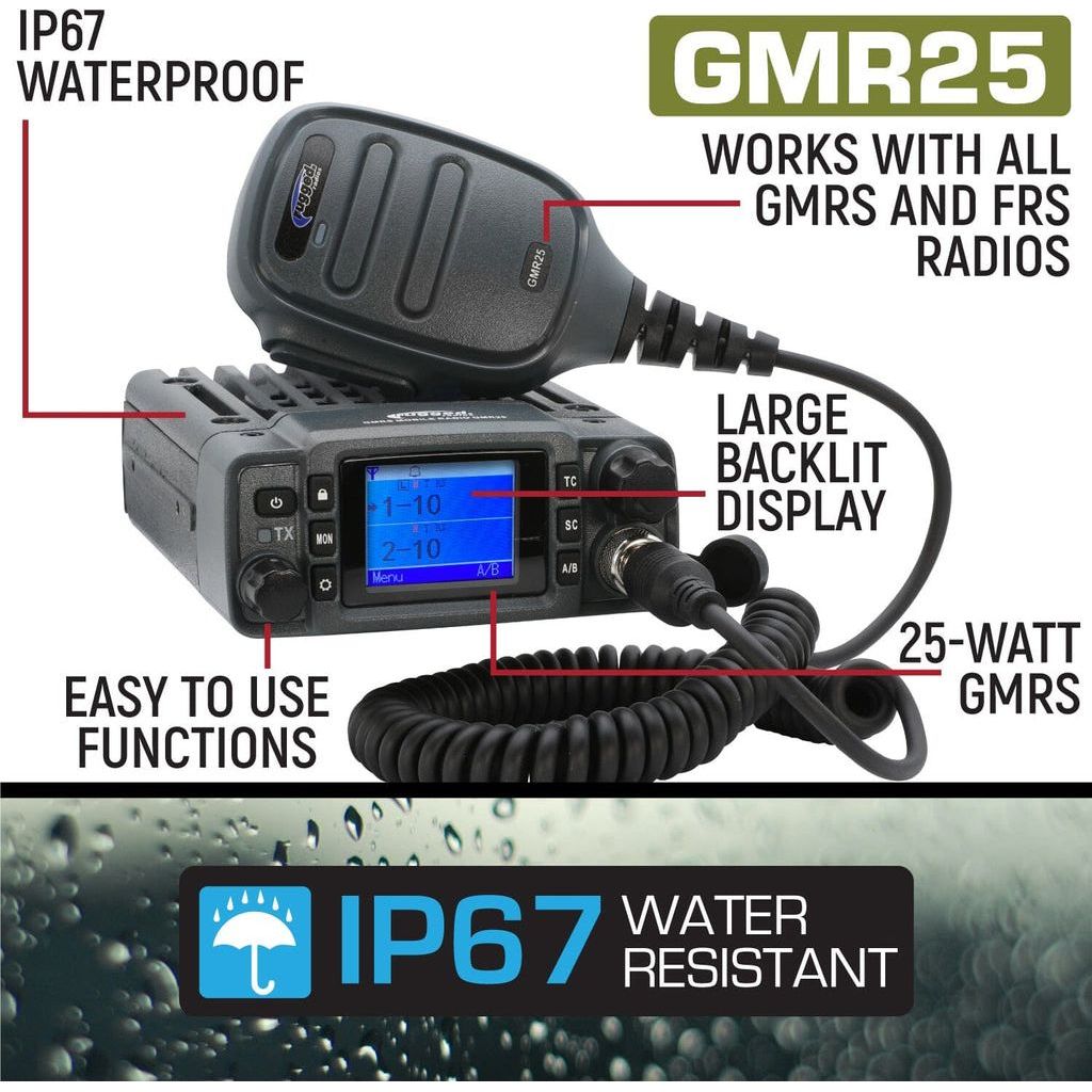 GMR25 Waterproof Band Mobile Radio with Antenna